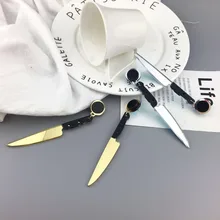 Панк модный нож Элегантные Серьги пусеты хип хоп Акриловые Длинные серьги форма ножа геометрические серьги шпильки