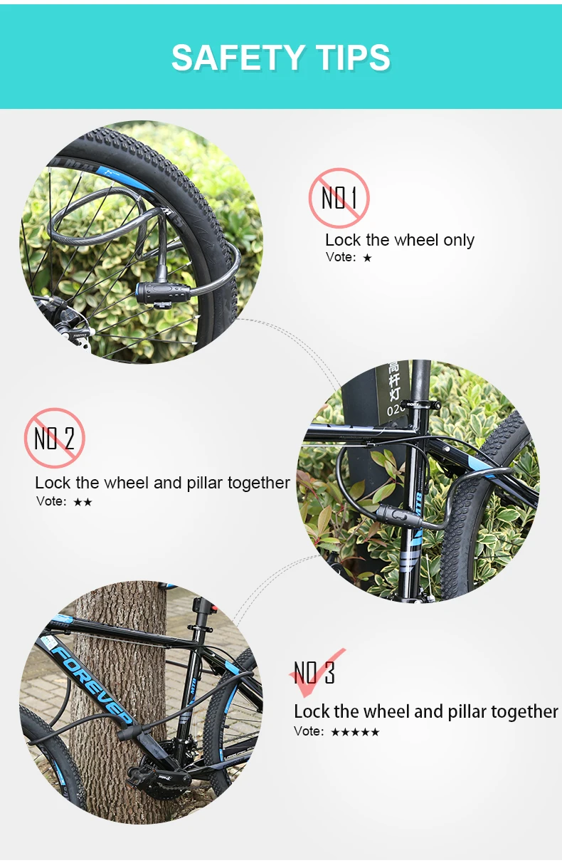 INBIKE велосипедный замок 1,8 м 1,4 м велосипедный кабельный замок Противоугонный замок с 3 ключами велосипедный стальной провод безопасности MTB дорожный велосипедный замок