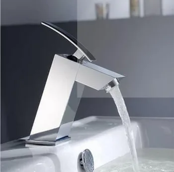 

Square Sahpe Brass Single Handle Basin Faucet Mixer Tap