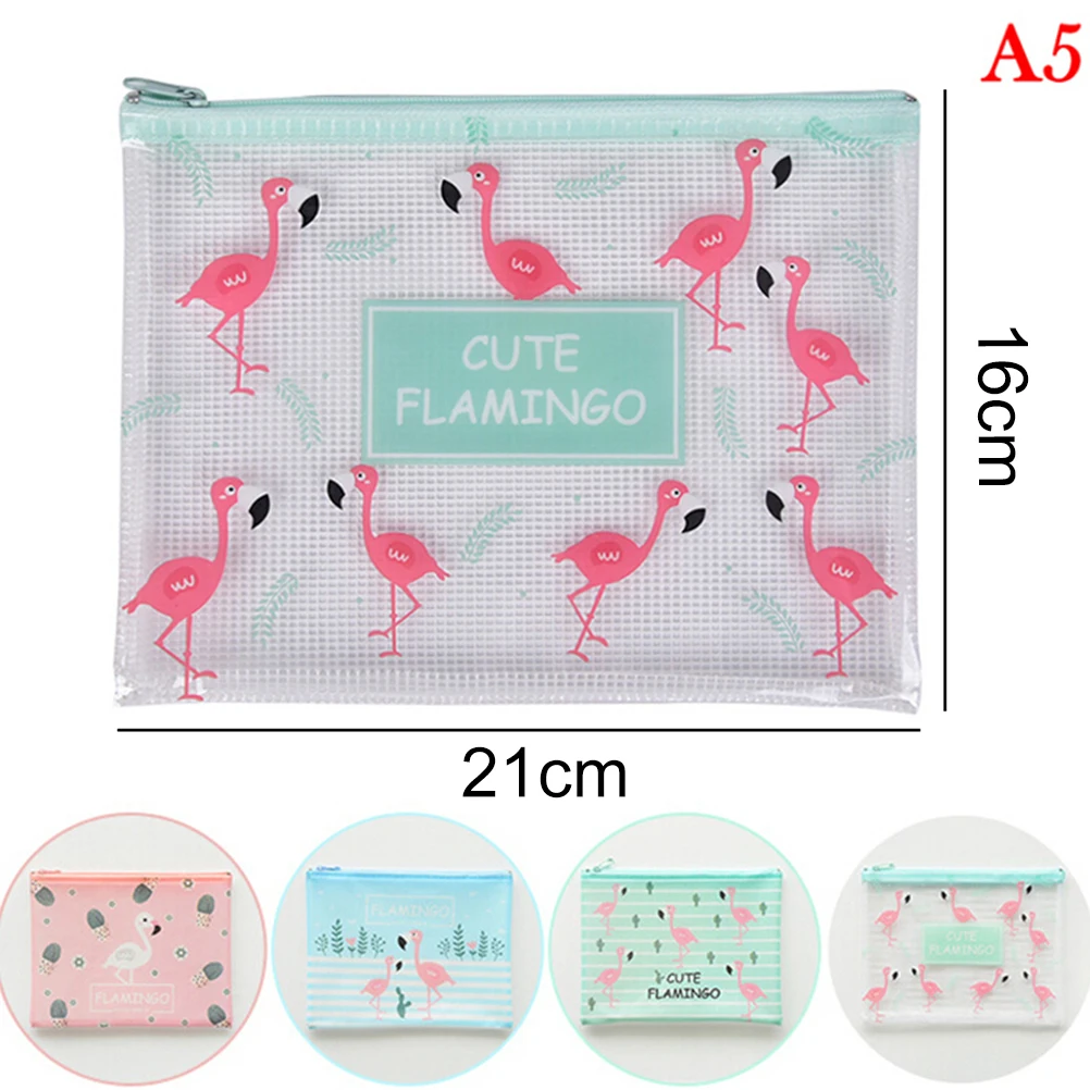 

Lovely Flamingo A4 A5 B6 File Bag Document Bag A4 File Folder Stationery Filing Production