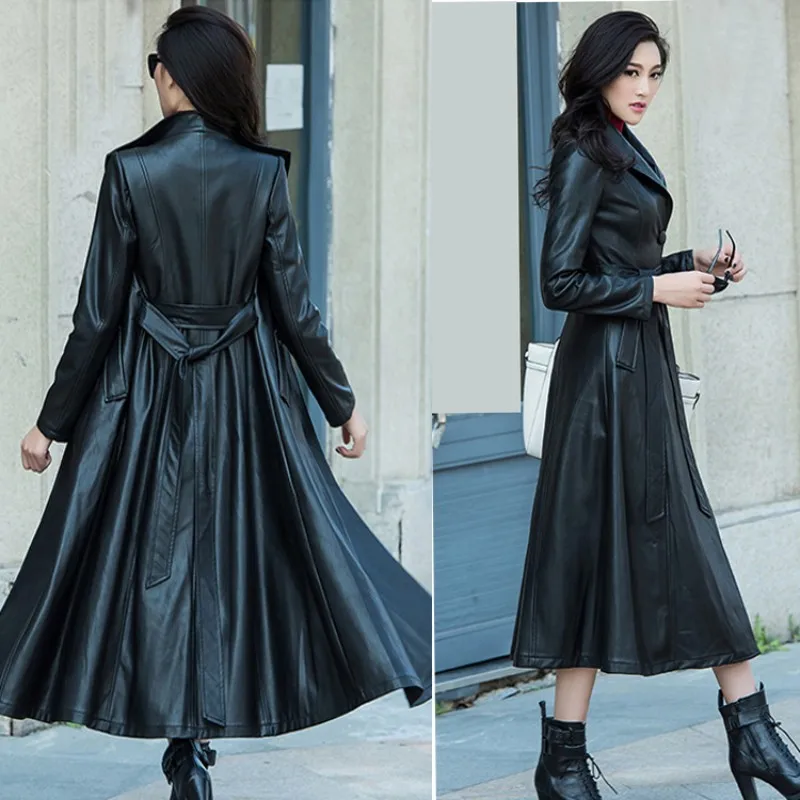 Popular Full Length Leather Trench Coat-Buy Cheap Full