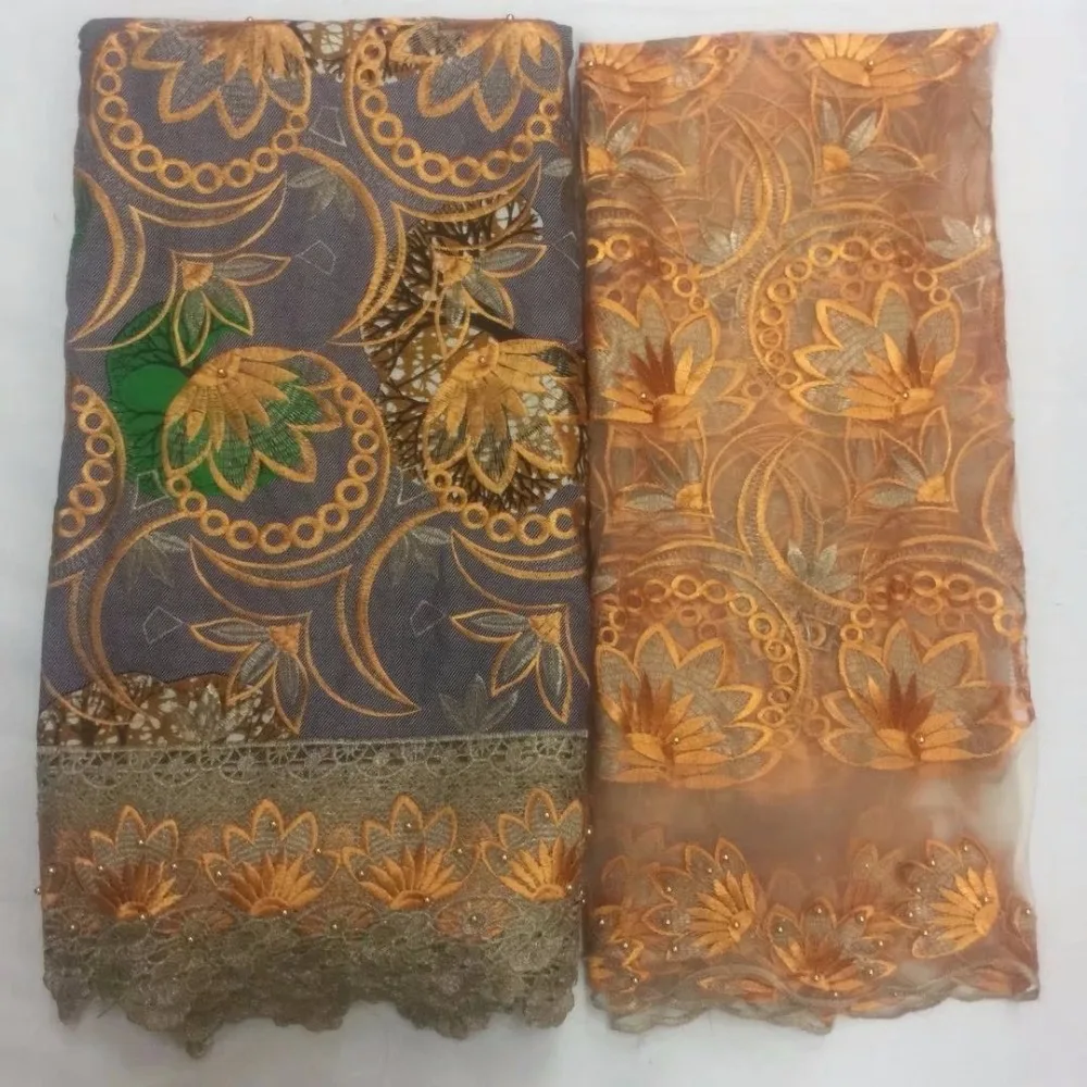 

Latest African Wax Lace Fabric Hot Sale High Quality Embroider /Stone Cotton Guipure Lace African Ankara Fabric For party!A37-11
