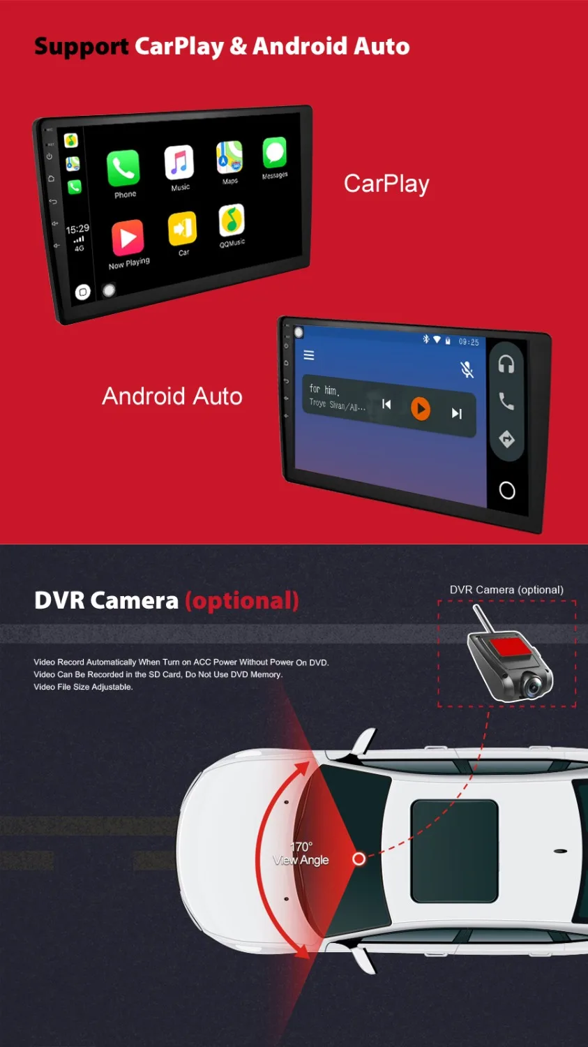 Android DVD дополнительные аксессуары OBD2 + 3G ключ DAB приемник USB DVR камера только для