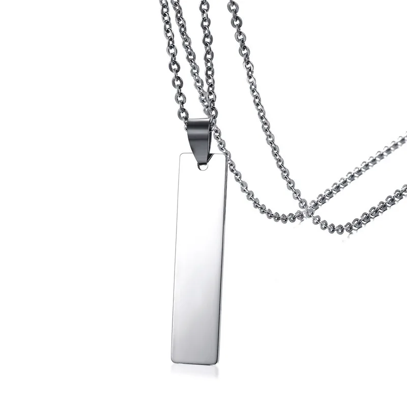 

Minimalist Jewelry Custom Bar Choker Necklace Stainless Silver Chain Necklace Women Party Jewelry Anniversary Mom Gift