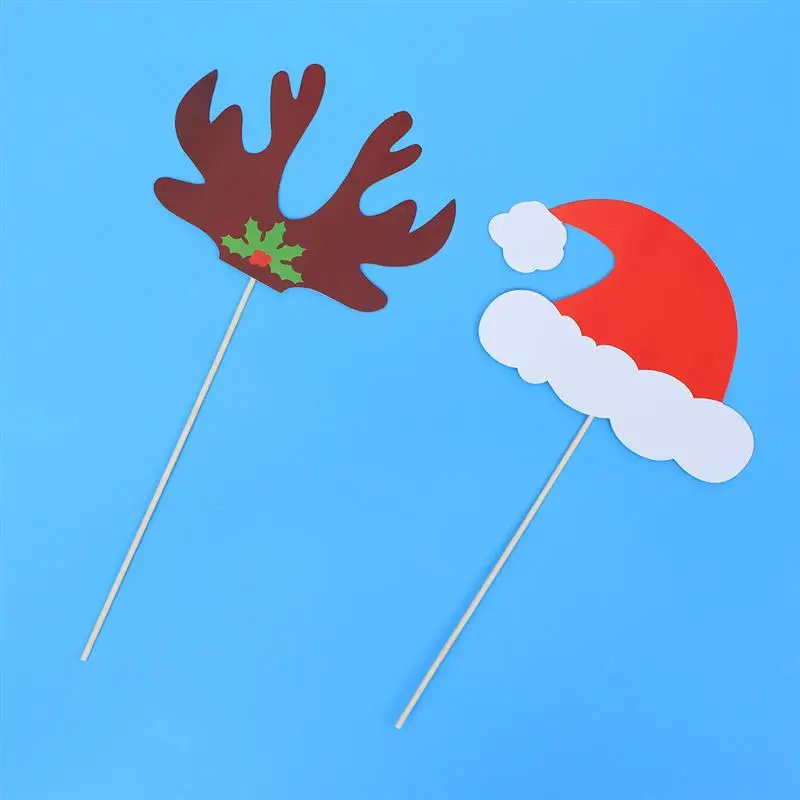 TINKSKY 38 Pieces Photo Booth Props and Photo Accessories for Atmospheric and Funny Images for Christmas Party