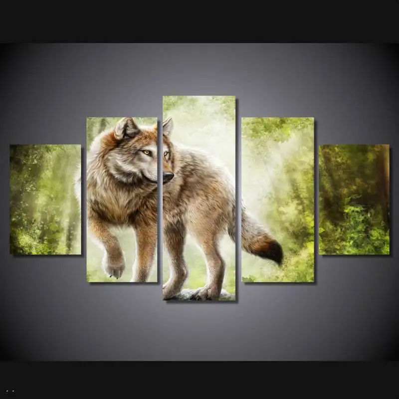 Hd Печать панно с животными Wolf художественная живопись холст печать декор комнаты