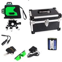 12 линейный лазерный уровень 360 вертикальный и горизонтальный самонивелирующийся перекрестный 3D лазерный уровень зеленый луч с литиевой батареей