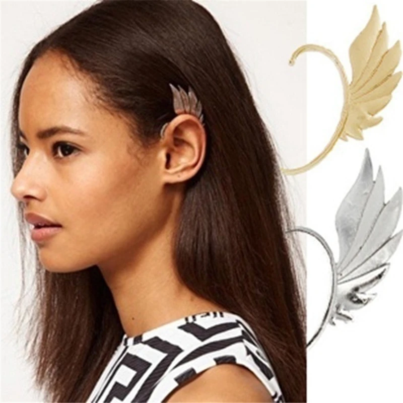 Punk Style Fairy Chain Ear Cuff Wings Earrings Clip For Man Woman Jewelry Valentine's Day/Birthday/Christmas Gifts 1 pcs,ear clip earrings,clip earrings,ear clip,ear accessories