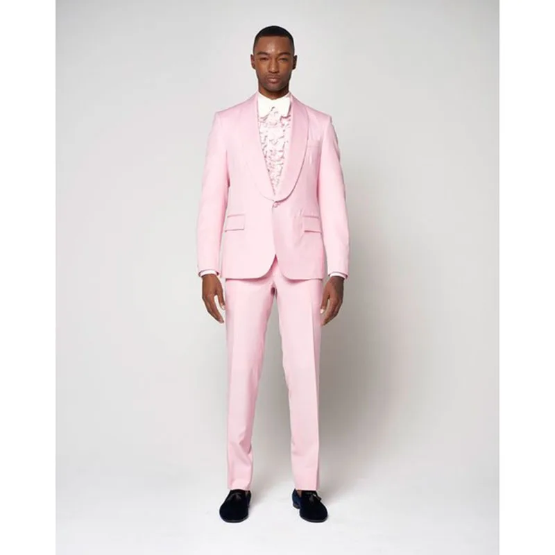 2017 последние конструкции пальто брюки Llight розовый мужской костюм смокинг жениха Slim Fit 2 шт. Свадебные Для мужчин S Костюмы Пром блейзер TERNO