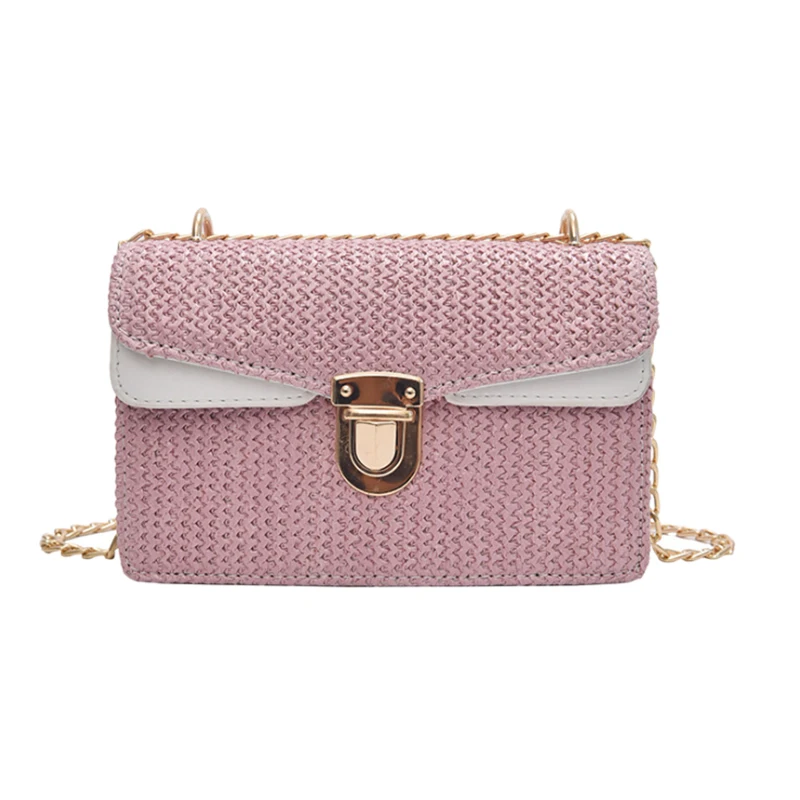 

Weaving Crossbody Bags For Women Summer Small Messenger Shoulder Bag Lady Lock Purses And Handbags Female Travel Hand Bag