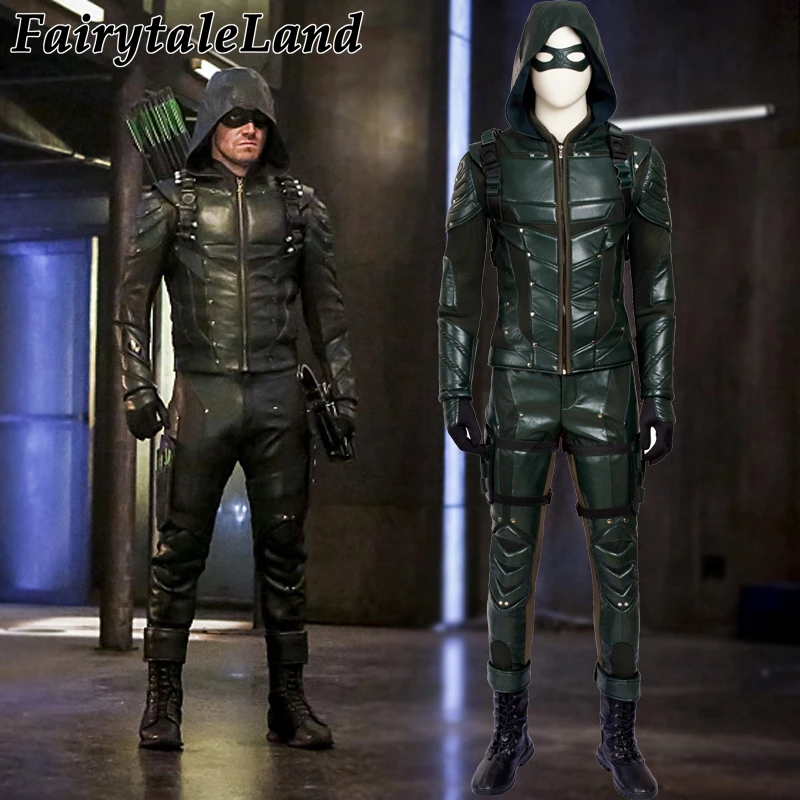 Arrow Season 5 Prometheus Cosplay Costume Black Suit Full Set with Boots Mask