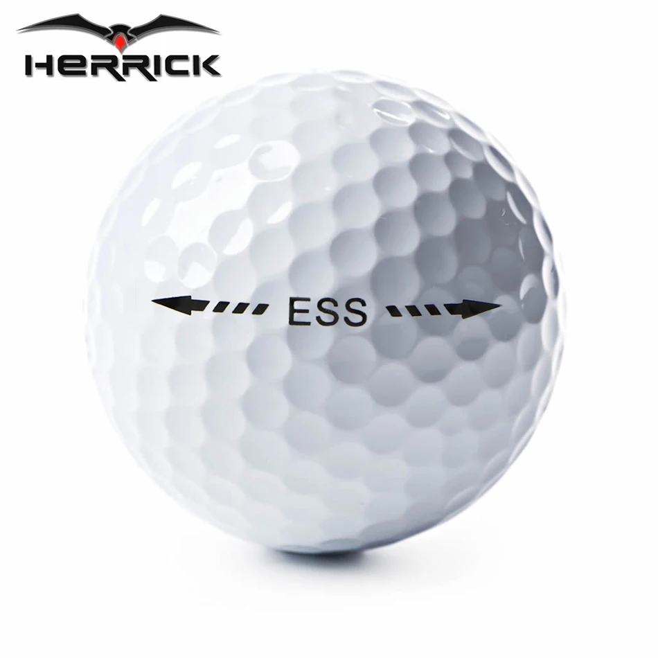 Golfová míč bílá Odolná 3PCS / dvě vrstva Vrstvy Vysoká kvalita Daleko lepší stabilita Golfový dárkový držák zdarma