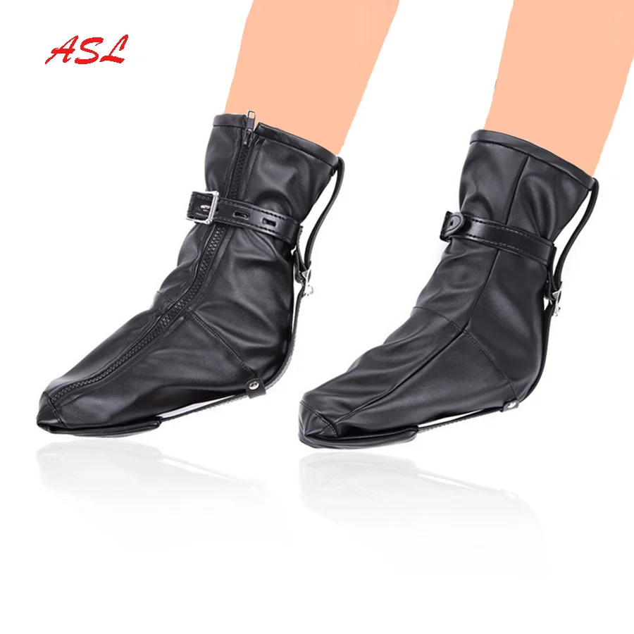 

Kinky BDSM Bondage Soft PU Leather Boot Booties Feet Restraint Socks Female Foot , Fetish Slave Roleplay Sex Toys,Ankle Cuffs