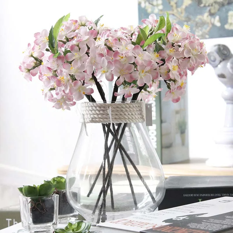 33cm Artificial Cherry Blossoms Flower Branches Silk ...