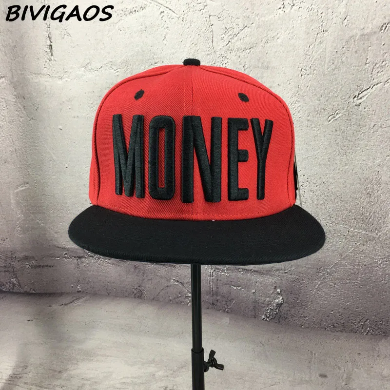 Новые модные мужские и женские повседневные кепки Snapback Swag MONEY Letters 3D Вышивка Хип-Хоп Кепка бейсбольная кепка s Bone Gorras для мужчин и женщин