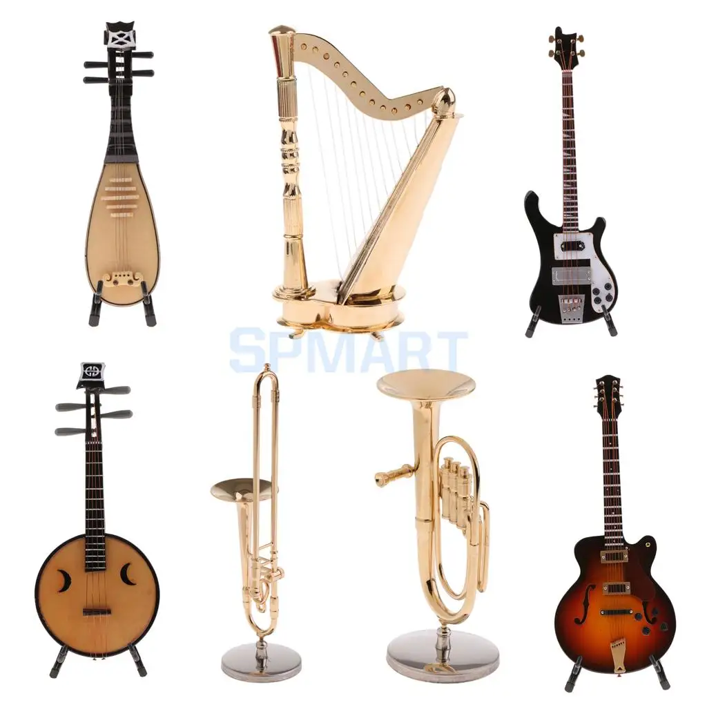 Multi 1/6 Music Instrument Model for Hot Toys Action Figures Dollhouse Accessory 