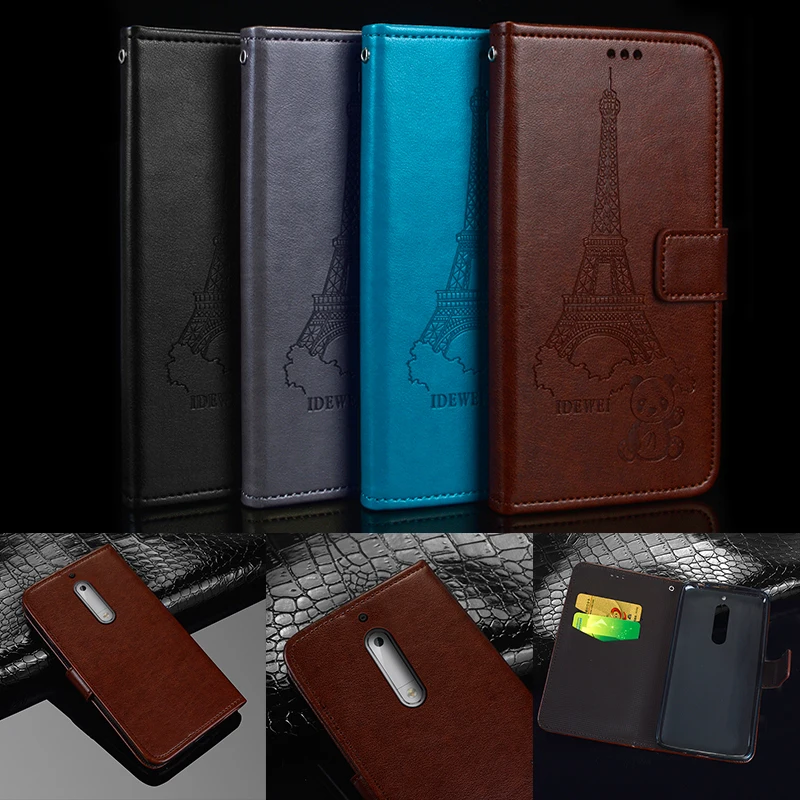 

Retro pattern For Nokia 5 case Wallet Leather + silicon Case For Nokia 5 Nokia5 5.2" Cover coque Holder Stand back skin fundas