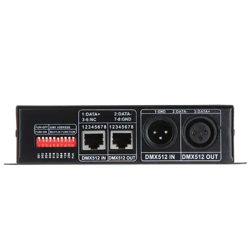 JFBL оптовая продажа TOMTOP DC 12 V-24 V 3 канала DMX декодер светодиодный контроллер для RGB