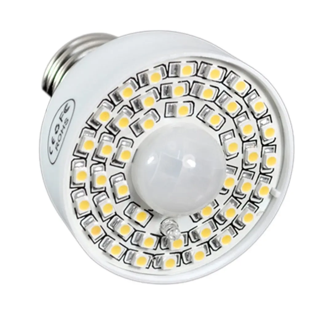 E27 акустический датчик заполняемости 45LED 3528SMD лампа светильник PIR детектор