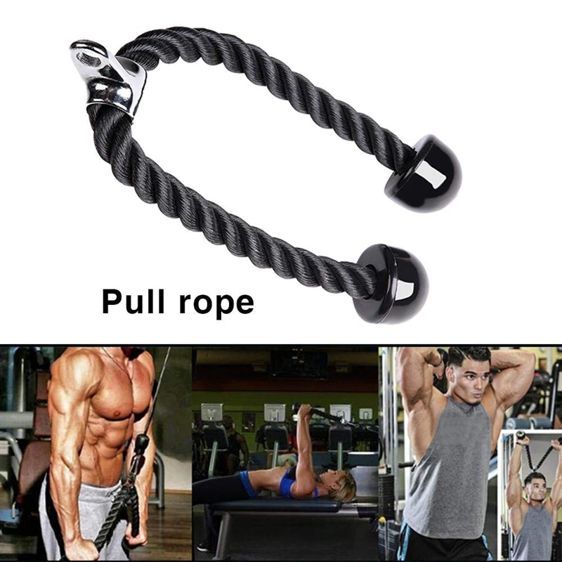 

Super sell-Fitness Equipment Nylon Drawstring Biceps Drawstring Triceps Drawstring For Exercise Triceps, Biceps, Back, Shoulde