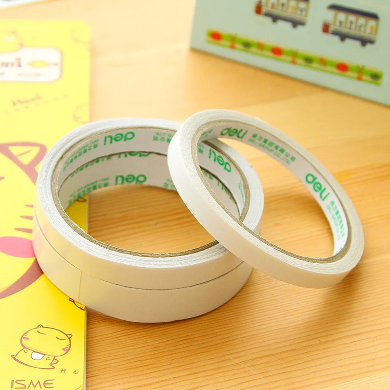 

(2 pieces/lot) 0.9cm Wide Double Sided Tape Strong Adhesive Tape Office& School Supplies Scrapbooking Masking Tape