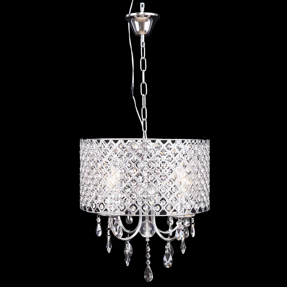 

Ship from EU! Chandelier Crystal Ceiling Pendant Lamp 4 Light Fixture Lighting Dining Room