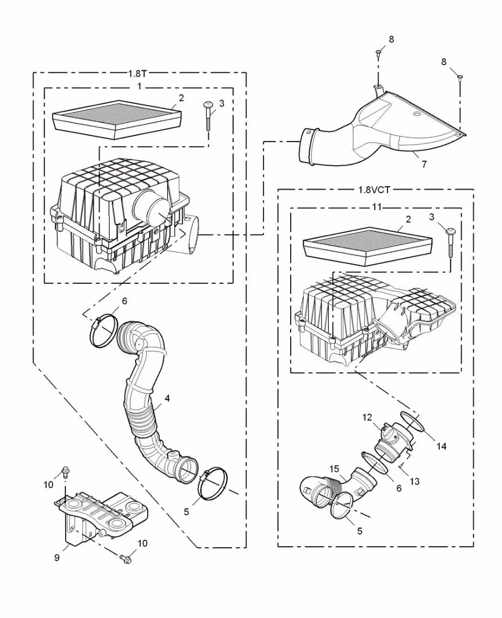 Elemento de filtro de aire para el chino SAIC ROEWE 550 de 1,8 de 1,8 T MG6 Auto coche automóvil motor parte PHE000200