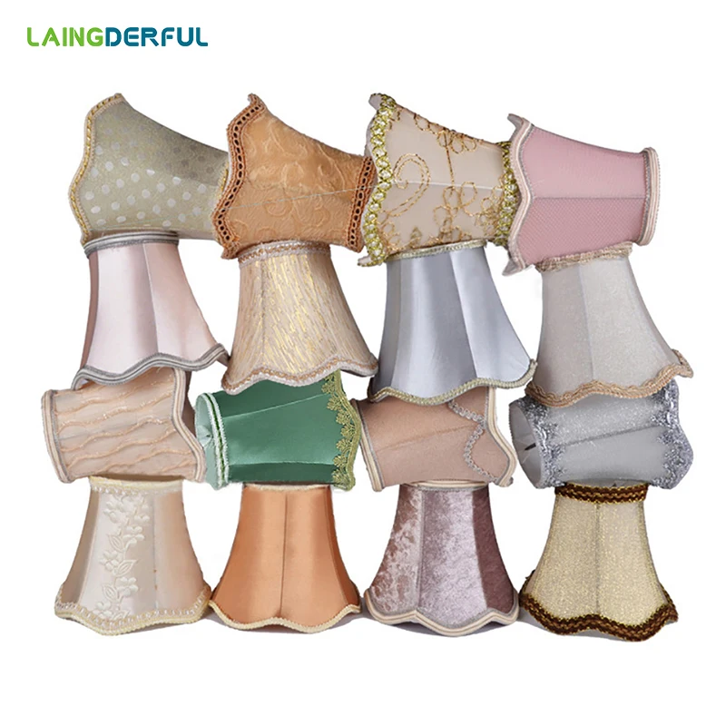 Art Deco Lampshade Forcrystal lamp fabri Light cover Manufacturers Chandelier Light Shade Lamp Cover Drawing for E14 candle lamp