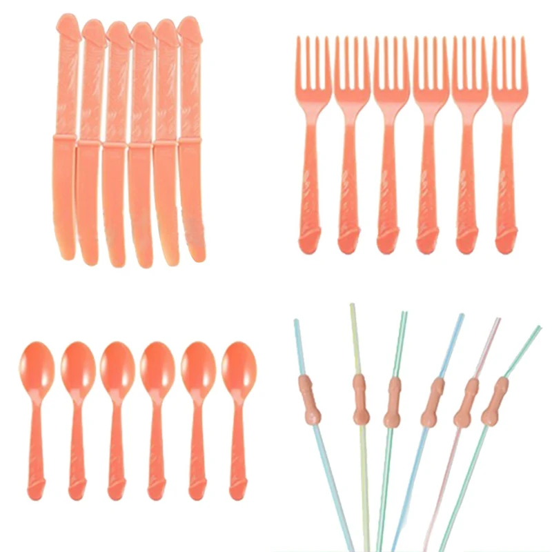 

Single Party Tableware Fork Knife Spoon Table Birthday Wedding Bachelorette Party Party Tableware
