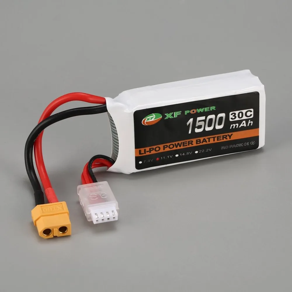 XF питания 11,1 V 1500 mAh 30C 3 S 3S1P Lipo Батарея XT60 Plug Перезаряжаемые для RC FPV Racing Drone вертолета лодки автомобиля Модель