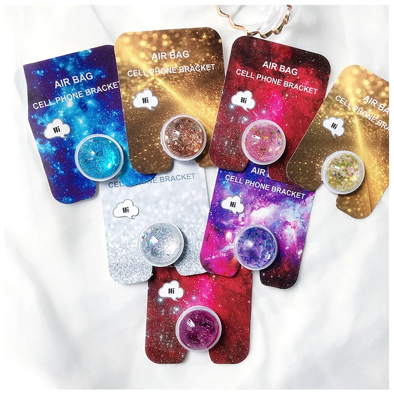 Novelty Quicksands Shine liquid Phone Twinkle Air bag stand holder Sticker for iPhoneX iPad cellphone accessories Novelty Quicksands Shine liquid Phone Twinkle Air bag stand holder Sticker for iPhoneX iPad cellphone accessories