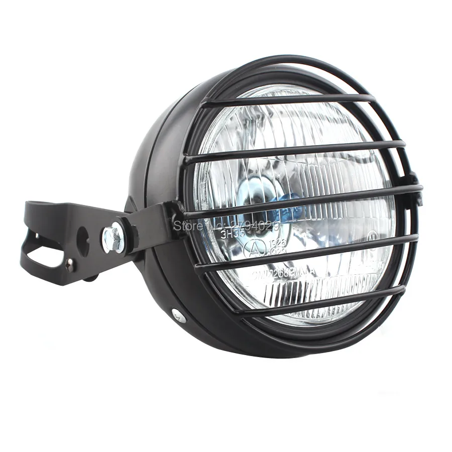 Metal Classical Retro 12V Halogen Front Headlight+Lamp Gril Cover