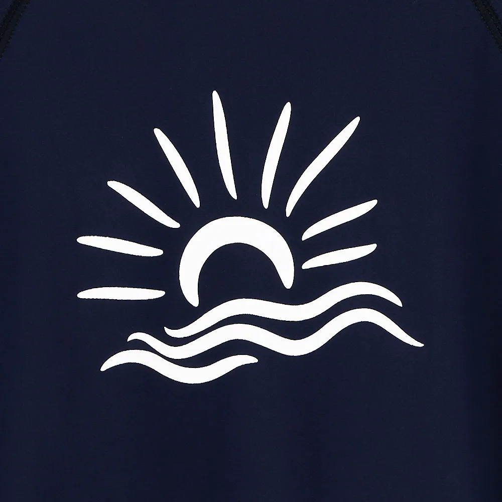 BAOHULU детская одежда для купания с длинными рукавами рубашки для серфинга для мальчиков UPF 50+ защита от солнца, Темно-Синяя пляжная одежда для купания для девочек