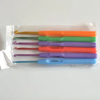

100set 6pcs/set Aluminum Plastic Handle Knitting Needle Set Hook Crochet Weave Yarn DIY Sewing Crafts Needlework ZA4810