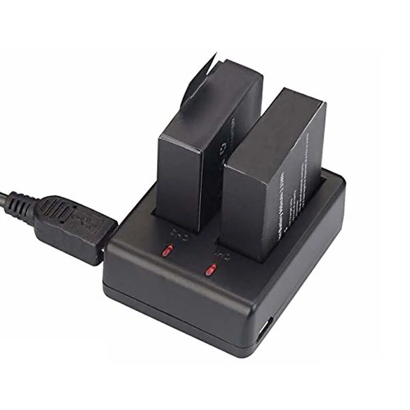 Новое двойное зарядное устройство для экшн камеры SJ Cam SJ4000 WiFi SJ5000 SJ6000 SJ7000
