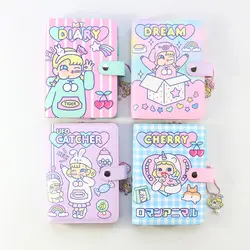 Domikee конфеты kawaii Корея Твердый переплет кожа 6 кольца спираль binder блокноты-органайзеры, милые школьные блокноты и журналы для девочек