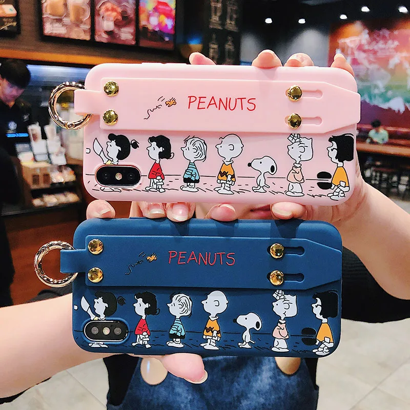 

Wristband Phone Case For iphone XS XS MAX 6 6S Plus Cases Cute Kickstand Cover For iphone 7 8 plus 6 6s plus Cases Capa