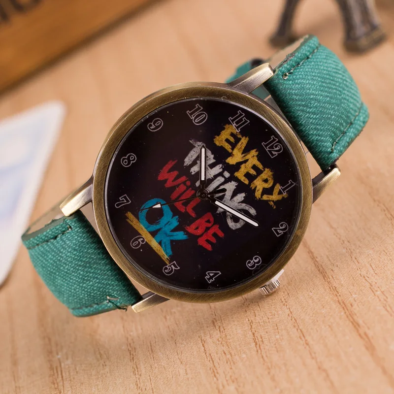 

Fashion Montres Retro Imitation denim fabric watches Men Women Casual Graffiti Quartz Watch Sports Men Watches relogio feminino