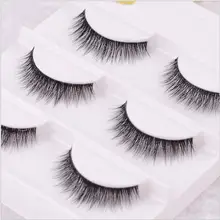 3 пар/лот настоящий 3d норковый мех клей для накладных ресниц Длинные Индивидуальные ресницы накладные ресницы из норки 3D ресницы