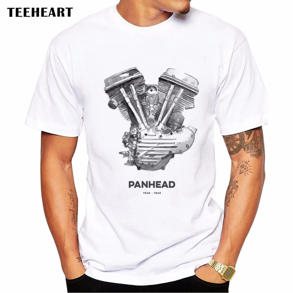 2017 Musim Panas Cat Air Piston Cetakan Desain T Shirt Pria Kualitas