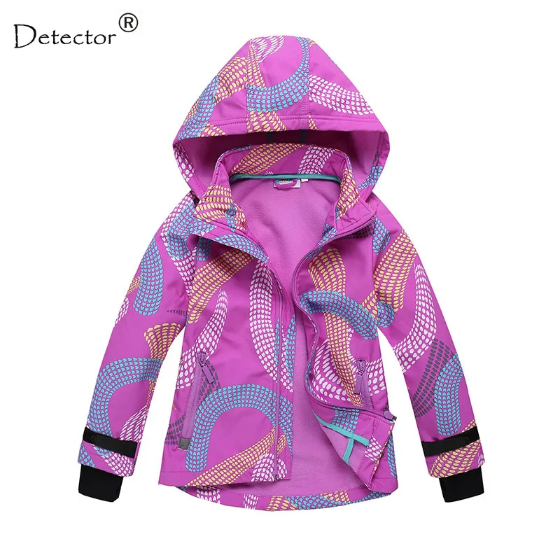 Куртка-софтшелл Detector girl фиолетовая 92-128 - Цвет: Фиолетовый