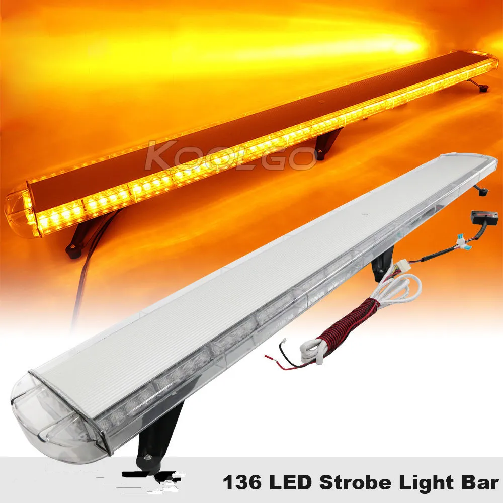 

CYAN SOIL BAY 1.8M 136 LED Light Bar Beacon Warning Roof Strobe Emergency Light Bar Amber 72