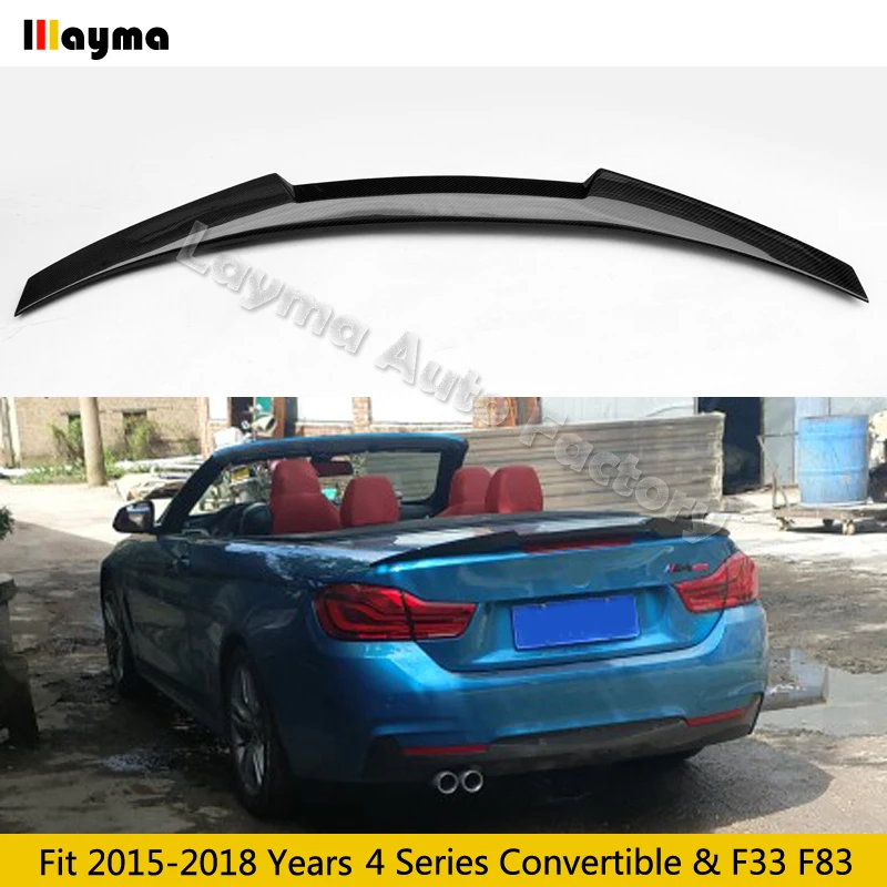 M4 style Carbon Fiber rear trunk spoiler For BMW 4 Series Convertible