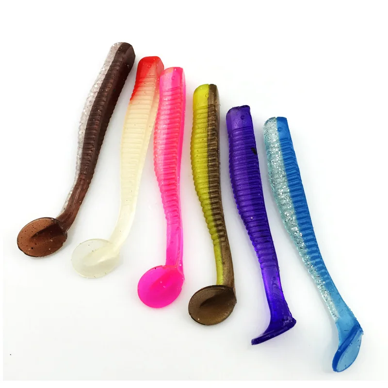 

5pc/lot soft baits 7.5cm/2.8g silicone bait iscas artificiais para pesca 8 colors Fishing Tackle Fishing Lures ZB339