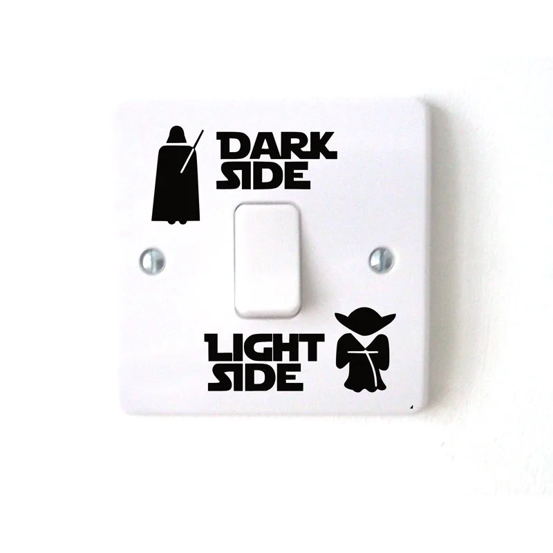 Wars-Dark-Light-Side-Star-Classic-Film-Funny-Vinyl-Switch-Stickers-Decal-3WS0001