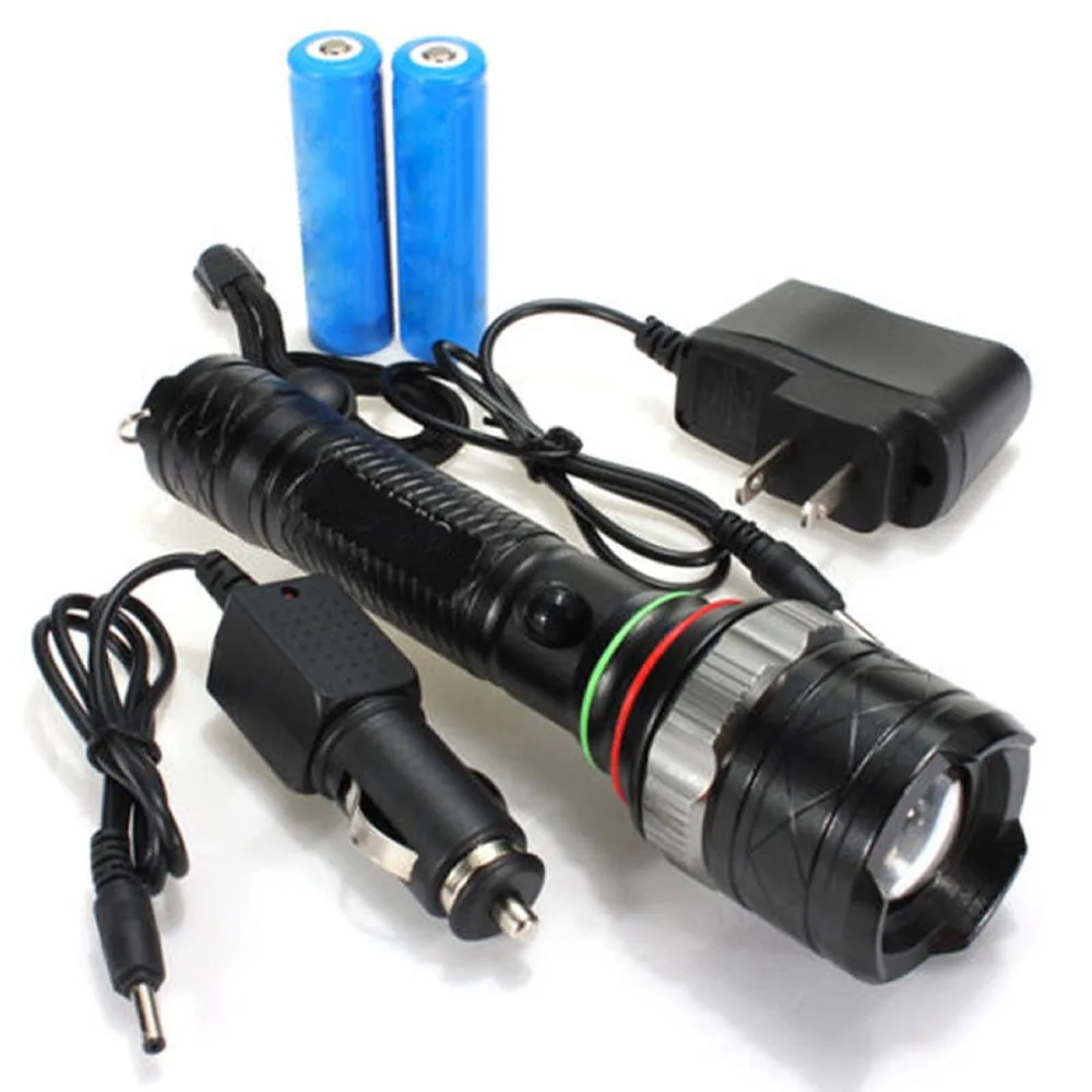 

LED ZOOMABLE Flashlight Aluminum Waterproof 2000lm XM-L2 T6 Torch Tactical light AAA 18650 Rechargeable Battery