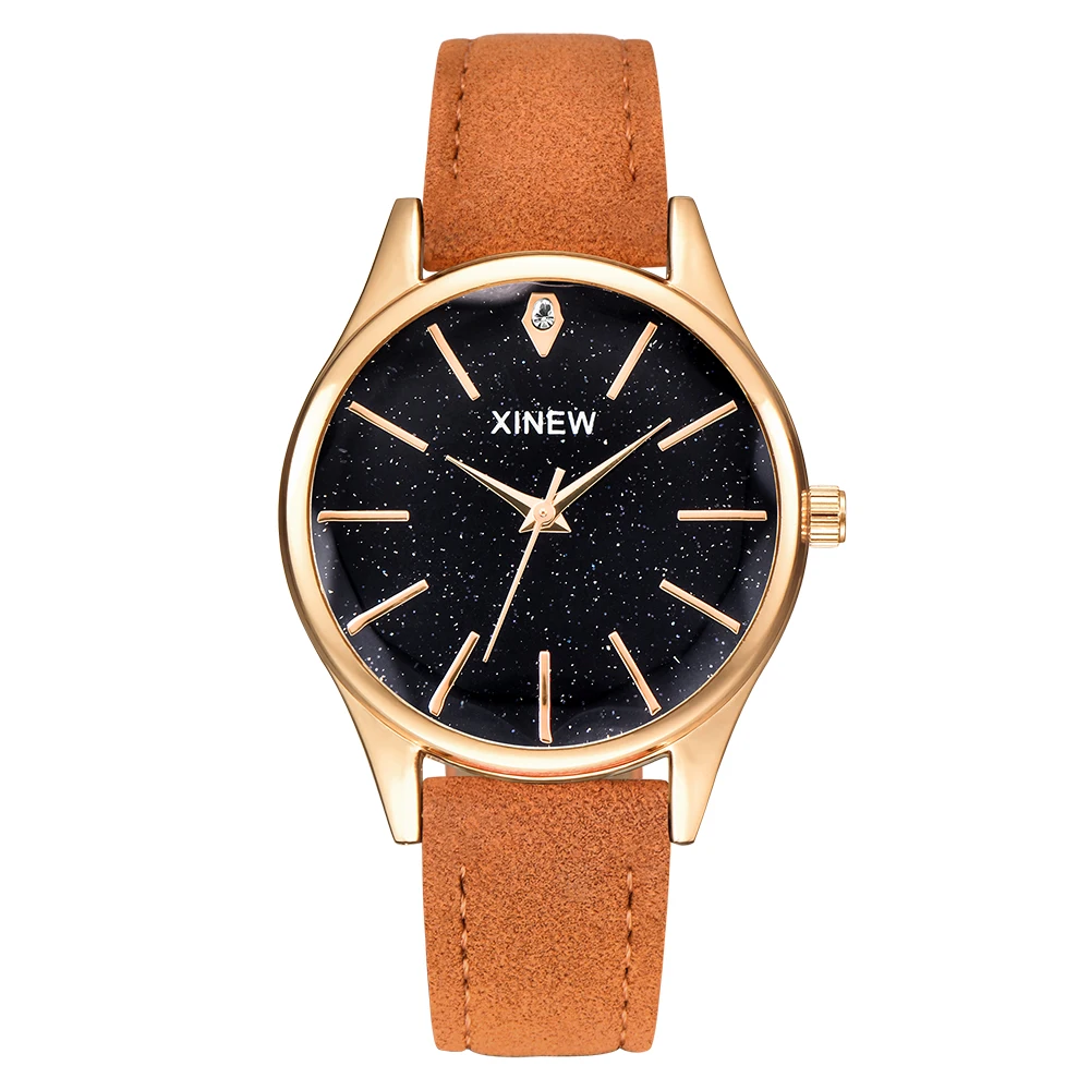 

Women Watches Brand Fashion Leather Quartz Wristwatches Students Simple Gifts Vintage Watch Montres de Marque de Luxe Black 5926