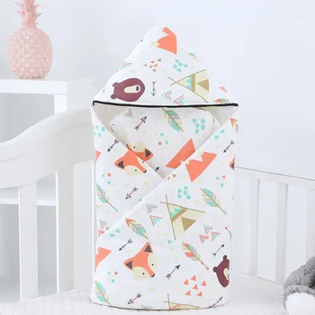 

whiter Baby blanket wrap thickquilted baby swaddle bebe envelope sleeping bag for newborns baby bedding blanket