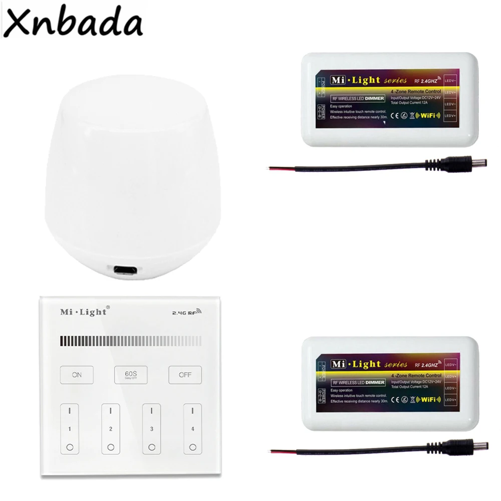 Milight WI-FI IBOX1 светодиодный контроллер 2,4G B1 сенсорный Панель дистанционного FUT036 CW/WW один Цвет выключатели со светодиодным индикатором DC12-24V