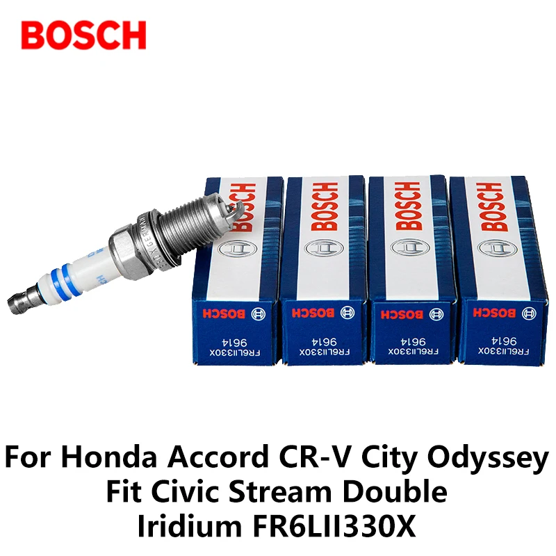 4pieces/set BOSCH Car Spark Plug For Honda Accord CR V City Odyssey Fit